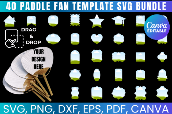 40 Paddle Fan Template Svg Bundle: Design Your Own Custom Fans