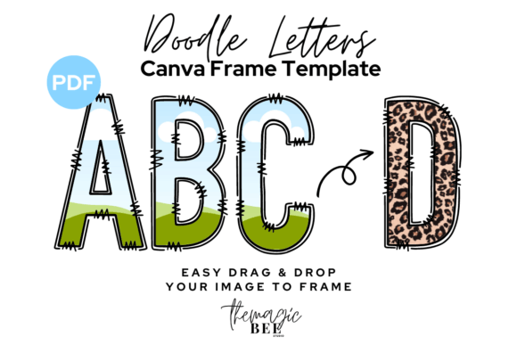 Alphabet Letters Editable Canva Frame: Your Design Shortcut