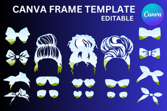 Create Custom Designs with Messy Bun Bow Canva Frame Template
