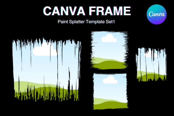 Creative Canva Frames: The Paint Brush Brush Stroke Canva Frame 1