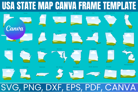 Design with Every State: Your Ultimate US Map Frame Template
