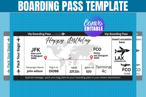 Designing the Perfect Surprise: Boarding Pass Canva Template Guide