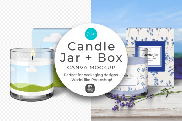 Elevate Your Brand with Candle Jar and Box Mockup for Canva
