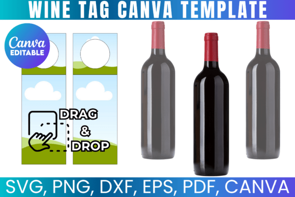 Elevate Your Celebrations with a Wine Bottle Tags Canva Template