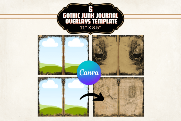 Embrace Dark Romance with a Gothic Junk Journal Canva Template