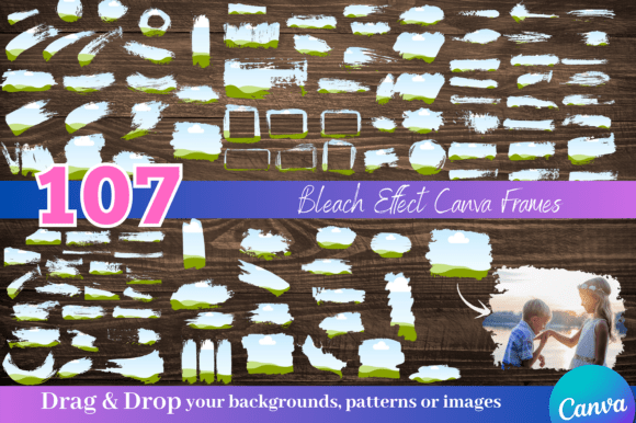 Mastering the Bleach Effect: 107 Canva Frames for Modern Design