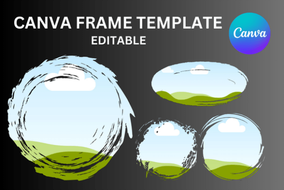 Round Brush Stroke Canva Frame: Effortless Artistic Flair