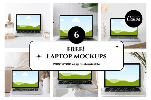 Smart Design Solutions with Laptop Etsy Canva Mockup