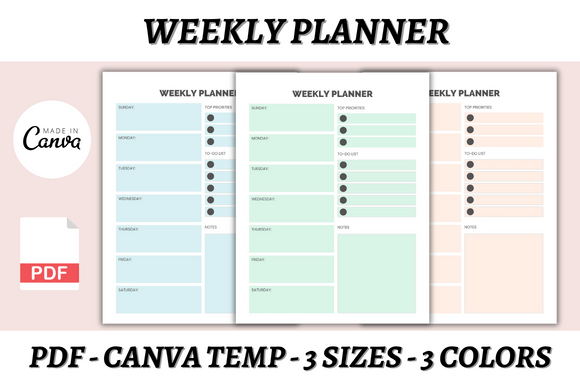Streamline Your Week with This Canva Planner Template