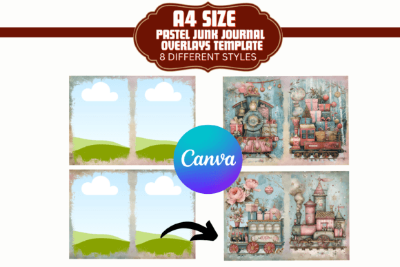 Transform Projects with A4 Junk Journal Border Overlays