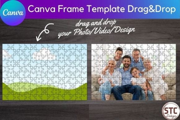 Transform Your Visuals: The Jigsaw Puzzle Canva Frame Mockup