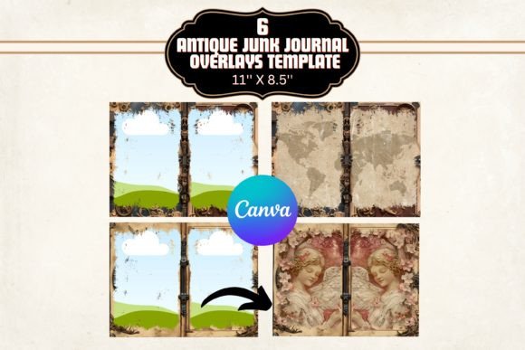 Unleash Vintage Charm with an Antique Book Junk Journal Canva Template