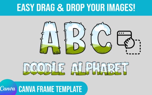 Unlock Creative Play: The Doodle Alphabet Canva Frame Template