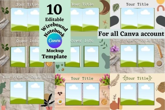 Wirebound Notebook Mockup Canva Template: Your Design Shortcut